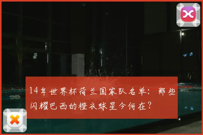 14年世界杯荷兰国家队名单：那些闪耀巴西的橙衣球星今何在？
